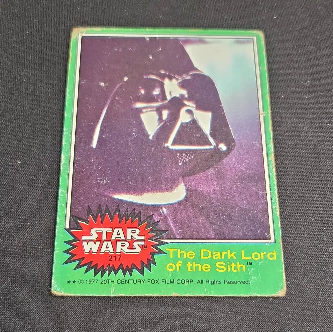 1977 Topps Star Wars #217 The Dark Lord of the Sith