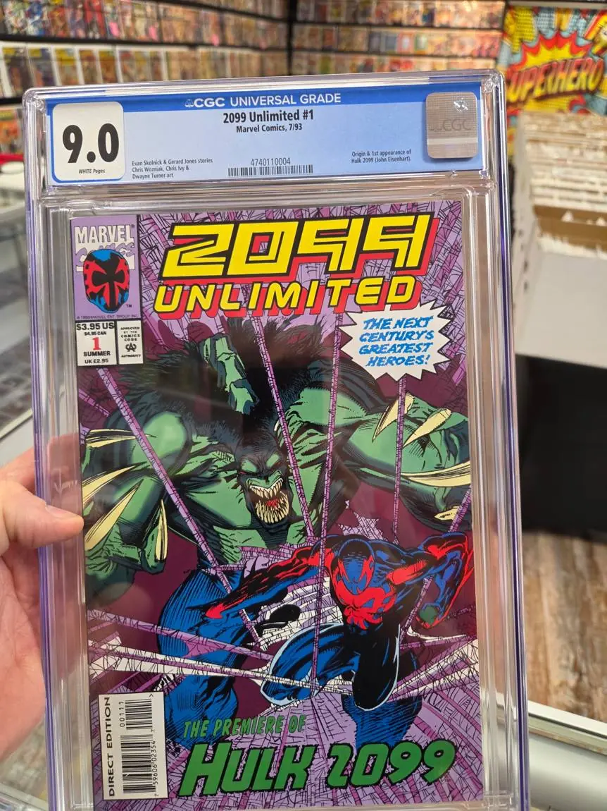 CGC graded 9.0 2099 Unlimited #1, first appearance of Hulk 2099